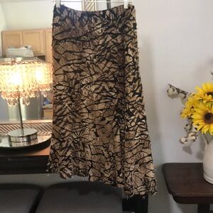 Chico's Asymmetrical A-Line Midi Skirt for Cocktail Nights